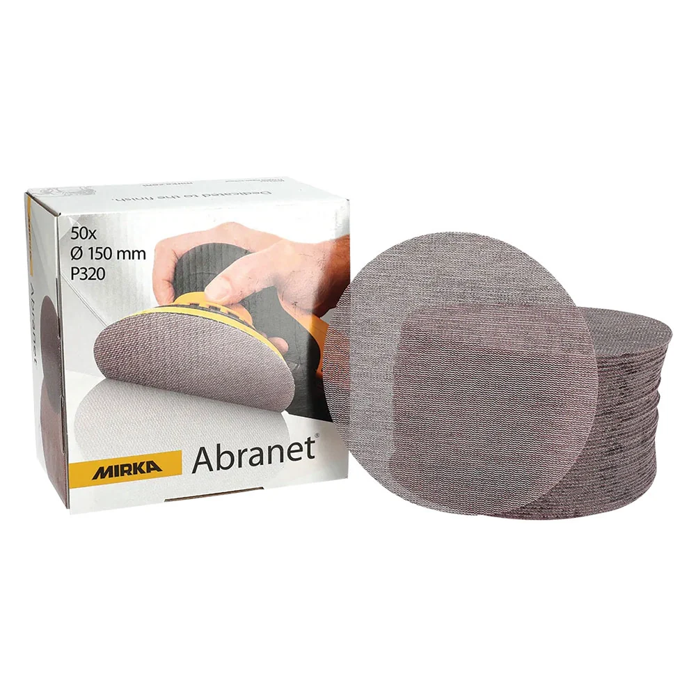 DISCO ABRASIVO CIRCOLARE 'ABRANET' Ø 150 mm - grana 120- 50 pezzi  - MIRKA