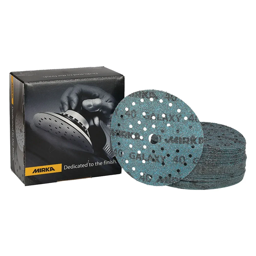 DISCO ABRASIVO CIRCOLARE MULTIFORO 'GALAXY MULTIFIT GRIP'  Ø 150 mm - grana 40- 50 pezzi  - MIRKA