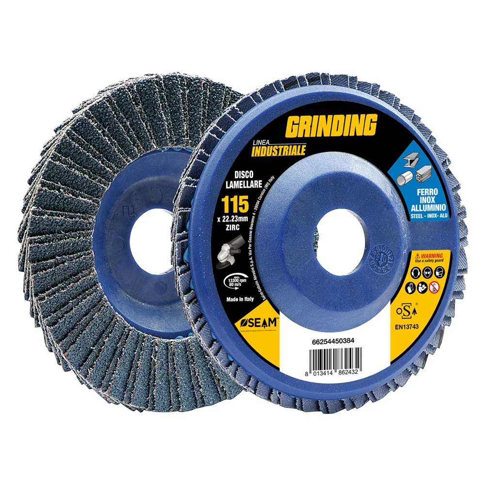 DISCO LAMELLARE PER ACCIAIO INOX 'GRINDING LINEA INDUSTRIALE' ø 115 gr. 40- 10 pezzi  - GRINDING
