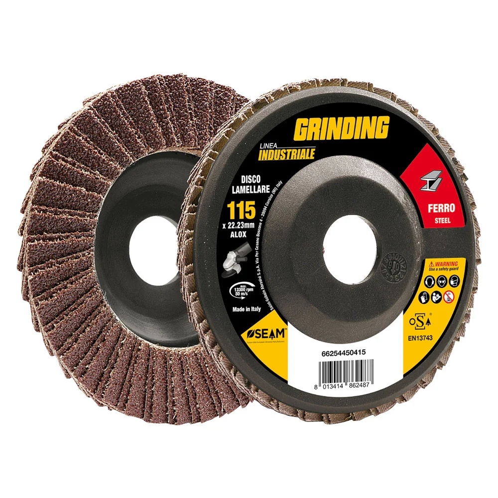 DISCO LAMELLARE PER FERRO 'GRINDING LINEA INDUSTRIALE' ø 115 gr. 60- 10 pezzi  - GRINDING