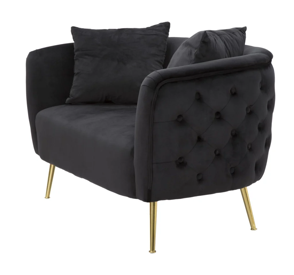 DIVANETTO BUCAREST NERO CM 127X74X71 - Image 3