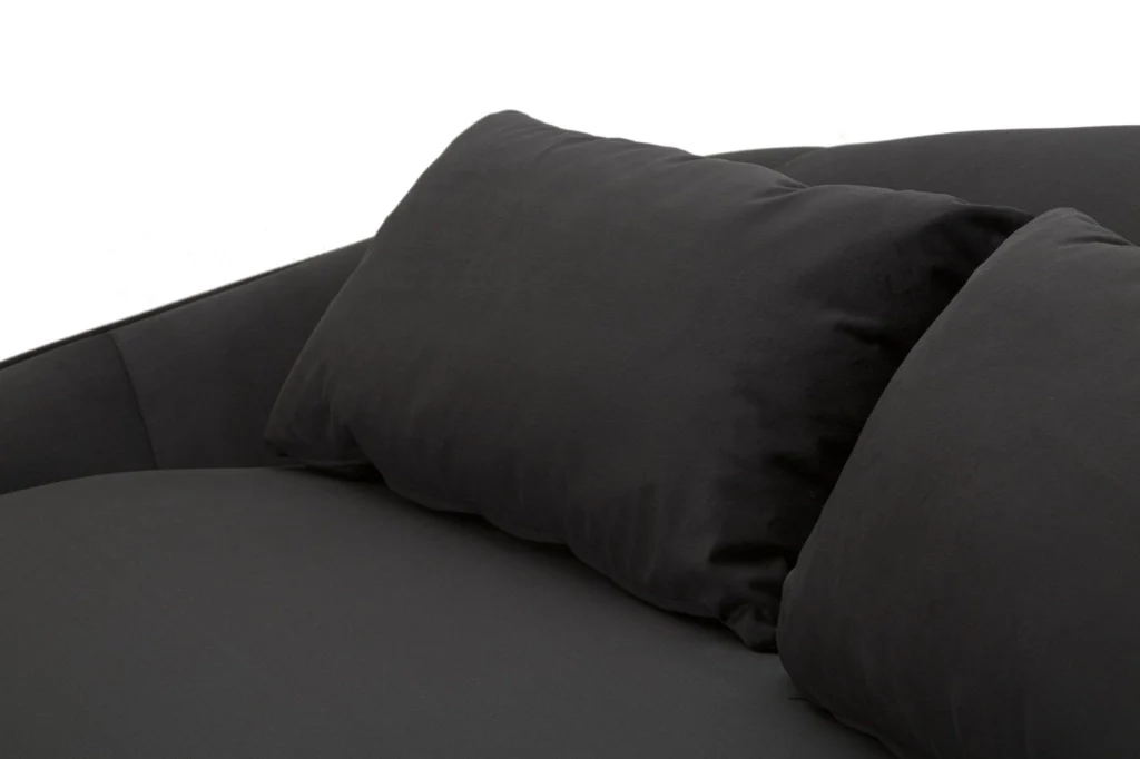DIVANO 3 POSTI OSLO C/CUSCINI  NERO CM 185X84X68 - Image 6