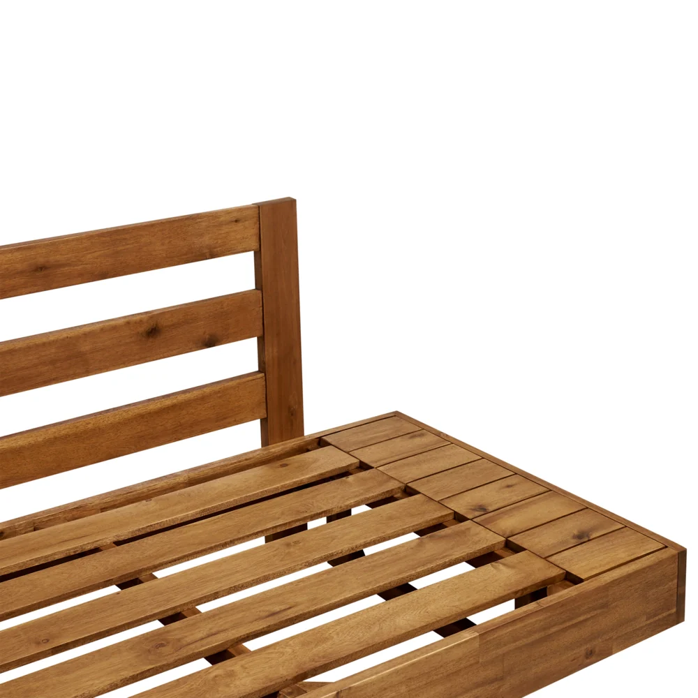 Divano da giardino in legno chiaro certificato Acacia per esterni a 2 posti con cuscini Design moderno e mediterraneo - Image 7