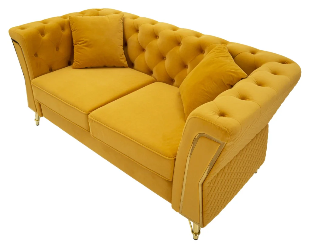 DIVANO EMY SENAPE C/CUSCINI CM 162X83X76 - Image 4