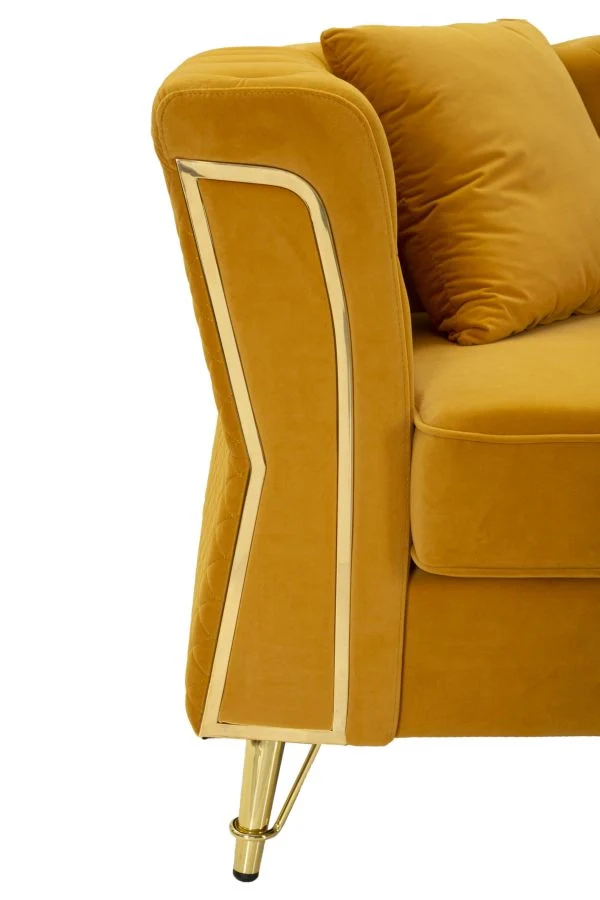 DIVANO EMY SENAPE C/CUSCINI CM 162X83X76 - Image 6