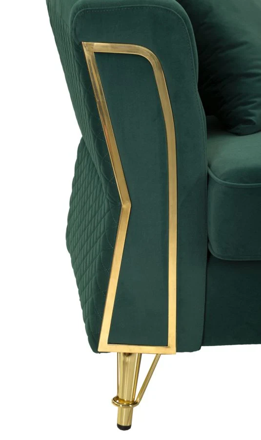 DIVANO EMY VERDE C/CUSCINI CM 162X83X76 - Image 3