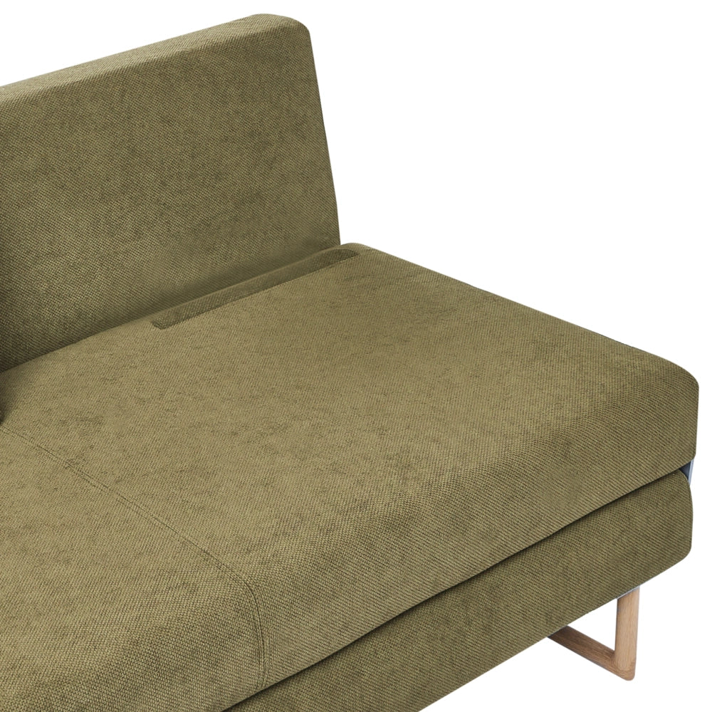 Divano letto a 3 posti Tessuto verde per divano 3 persone Funzione letto pieghevole - Image 8
