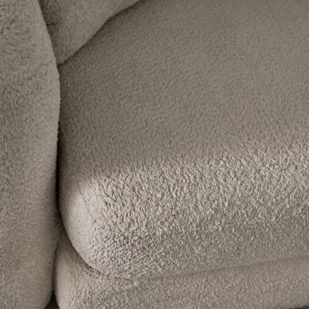 Divano letto in bouclé testurizzato, 3 posti, grigio chiaro - Image 6