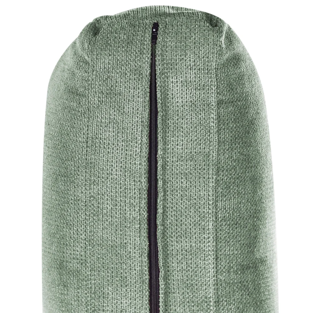Divano moderno a 3 posti in tessuto di ciniglia verde chiaro sedile imbottito gambe nere Stile Retrò Moderno - Image 8