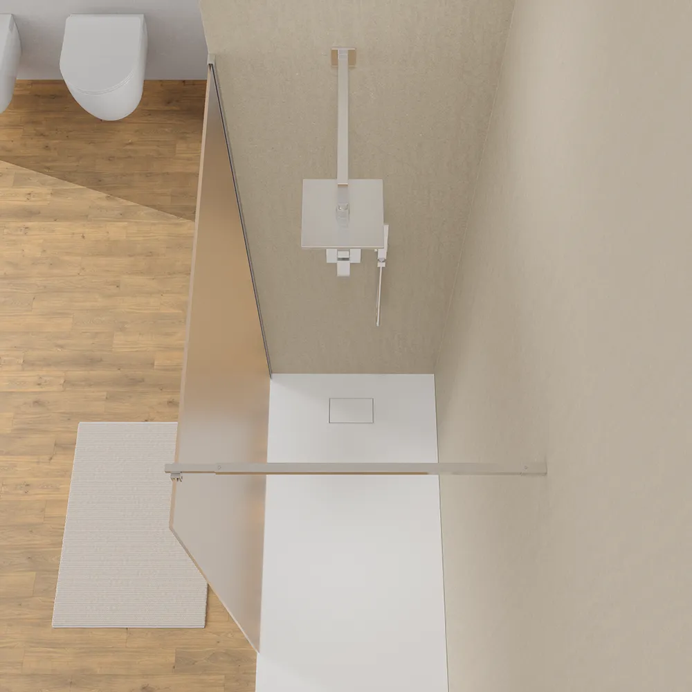 Doccia walk-in 70 cm vetro 8mm anticalcare opaco h200 profili cromo | Keros - Image 7