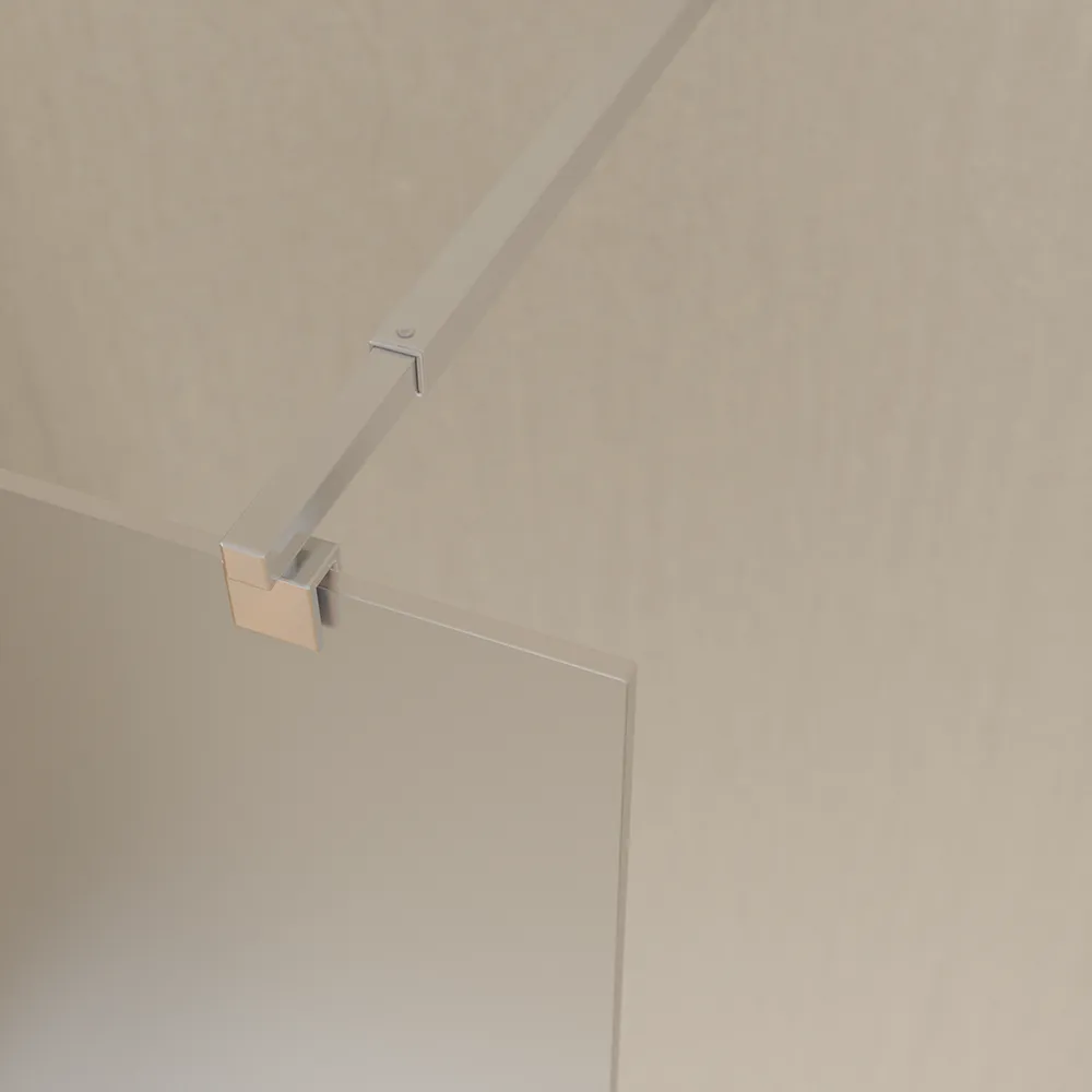 Doccia walk-in 70 cm vetro 8mm anticalcare opaco h200 profili cromo | Keros - Image 8
