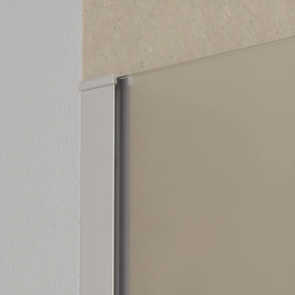 Doccia walk-in 90 cm vetro 8mm anticalcare opaco h200 profili cromo | Keros - Image 7