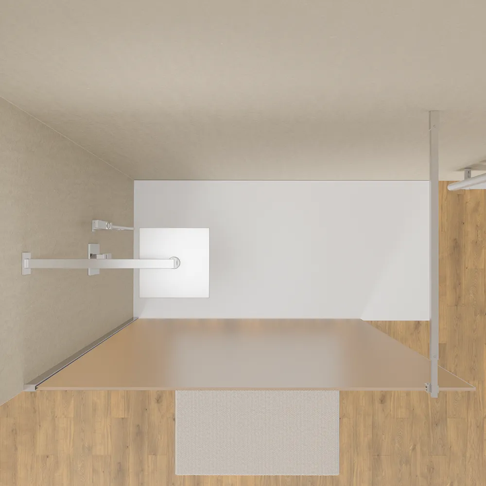 Doccia walk-in 90 cm vetro 8mm anticalcare opaco h200 profili cromo | Keros - Image 8