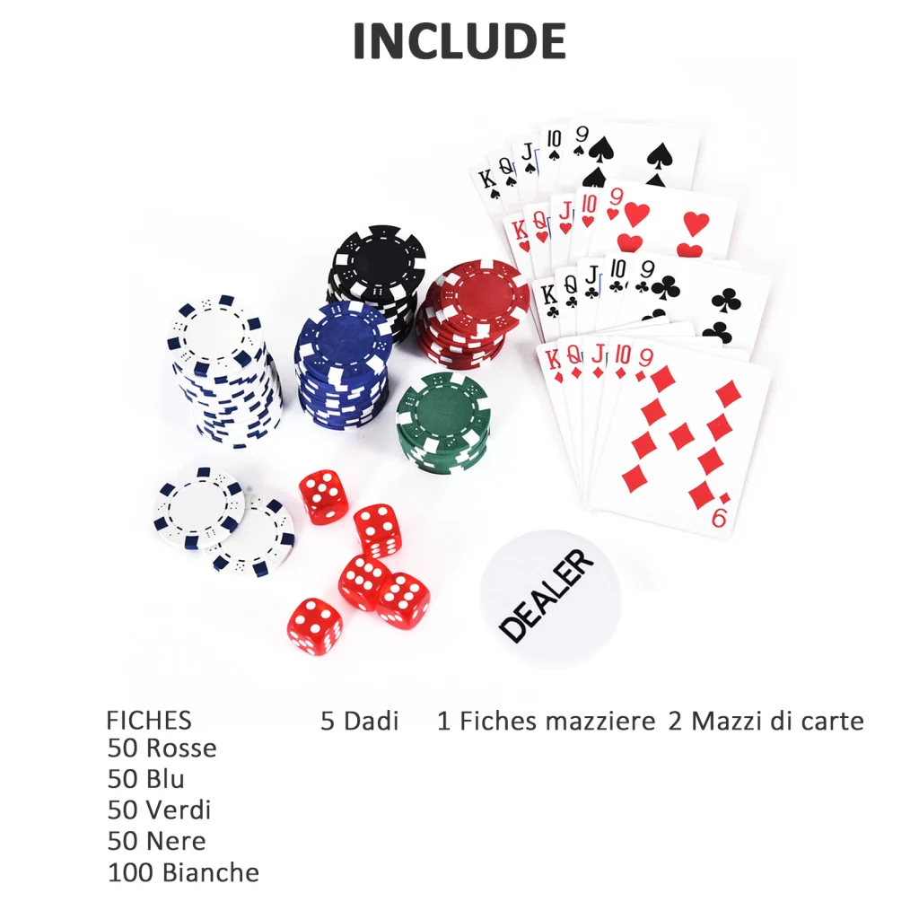 EasyComfort Valigetta Poker Professionale in Alluminio, Set Poker con 300 Fiches e 2 Mazzi per Texas hold'em e Blackjack - Image 6