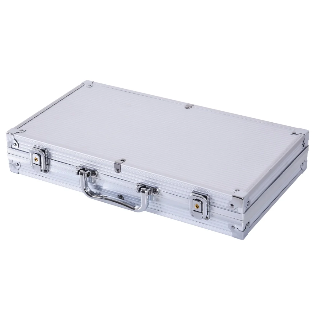 EasyComfort Valigetta Poker Professionale in Alluminio, Set Poker con 300 Fiches e 2 Mazzi per Texas hold'em e Blackjack - Image 7