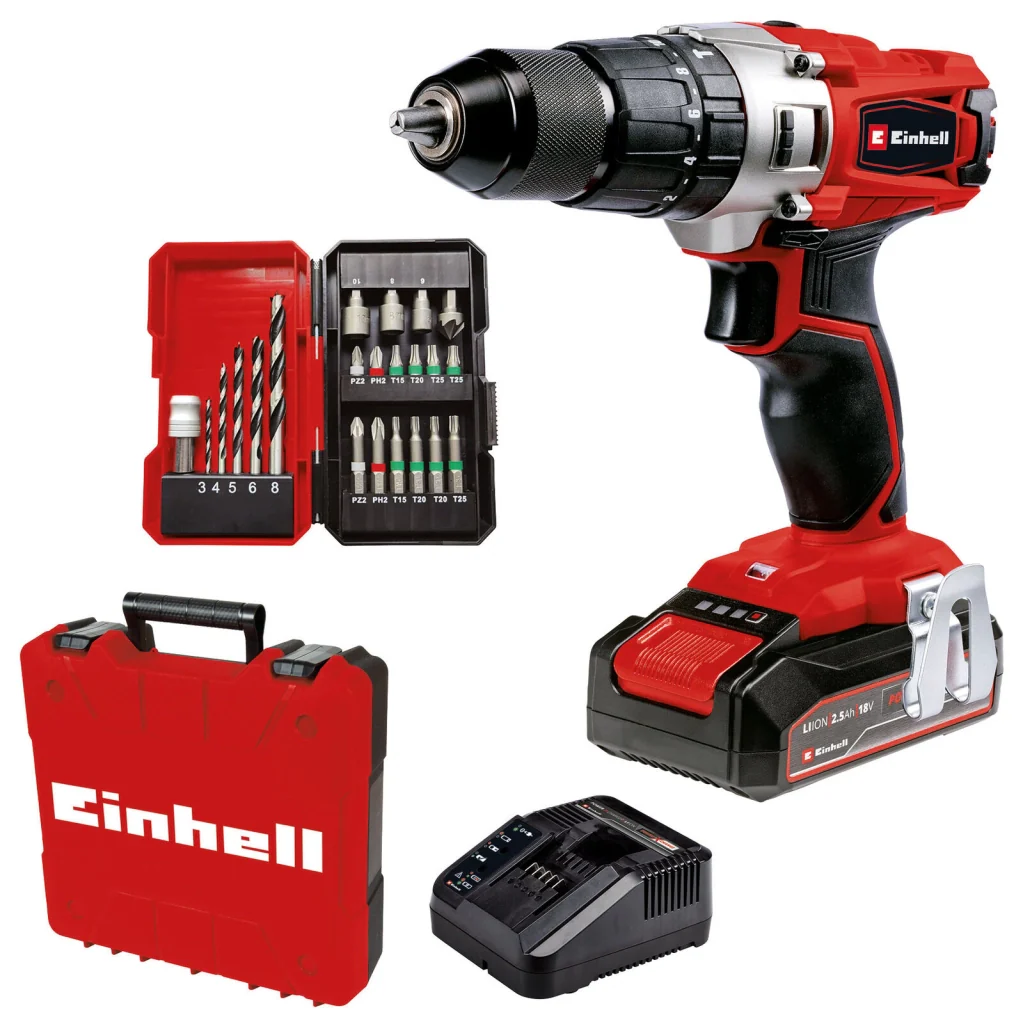 Einhell TE-CD 18/2 Li-i+22 1250 Giri/min 1,14 kg Nero, Rosso - Image 2