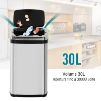 Elegante Bidone pattumiera In acciaio inox con sensore elettronico di apertura 30L - Image 6