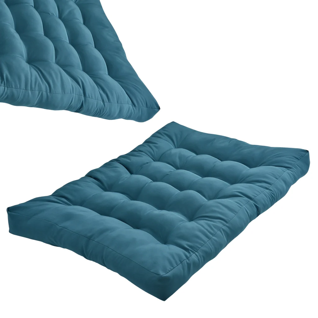 [en.casa] 1x Cuscino sedile per divano paletta euro  [turchese] cuscini per palette supporto In/Outdoor mobili imbottiti - Image 3