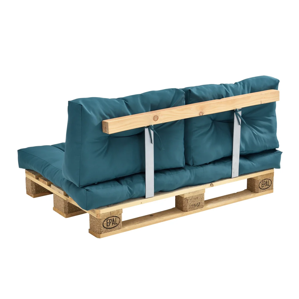[en.casa] 1x Cuscino sedile per divano paletta euro  [turchese] cuscini per palette supporto In/Outdoor mobili imbottiti - Image 5