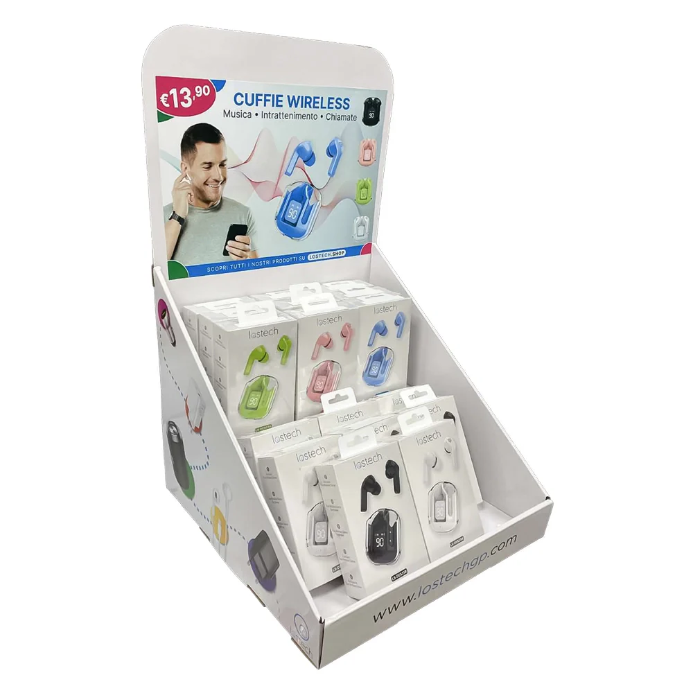 ESPOSITORE PER CUFFIE WIRELESS 14 pz - completo - LOSTECH
