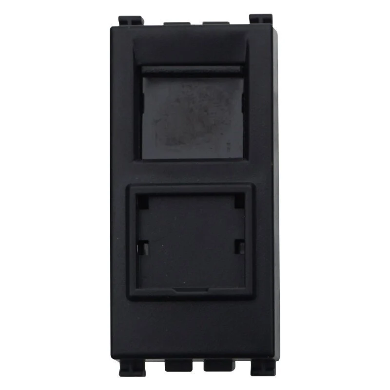 Connettore Rete Presa Dati RJ45 CAT5E Colore Nero Compatibile Con Vimar Arke