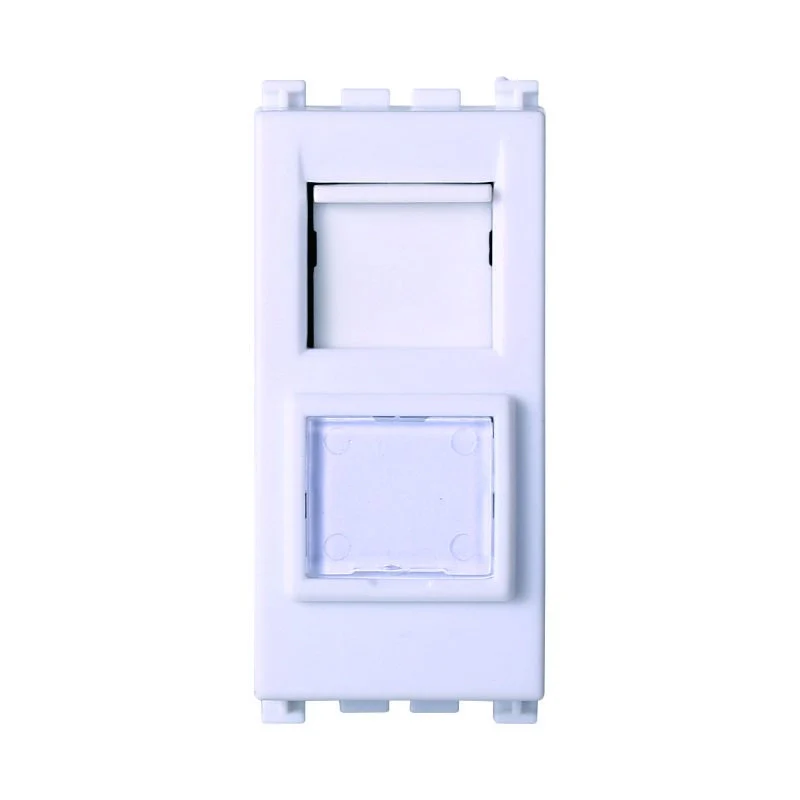 Connettore Rete Presa Dati RJ45 CAT6 Colore Bianco Compatibile Con Vimar Arke