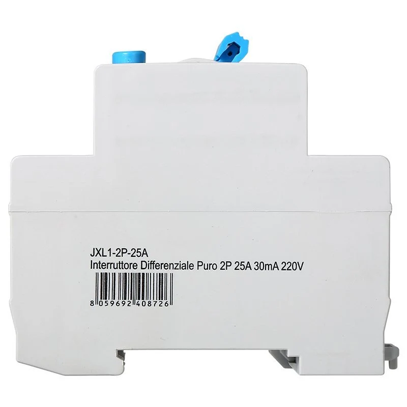 Interruttore Differenziale Puro 2P 25A 6kA 30mA 220V Salvavita Differenziale Occupa 2 Moduli DIN - Image 3