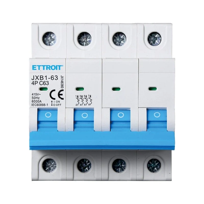 Interruttore Magnetotermico Automatico 4P 63A 6000A 220V 380V Salvavita Stotz Occupa 4 Moduli DIN