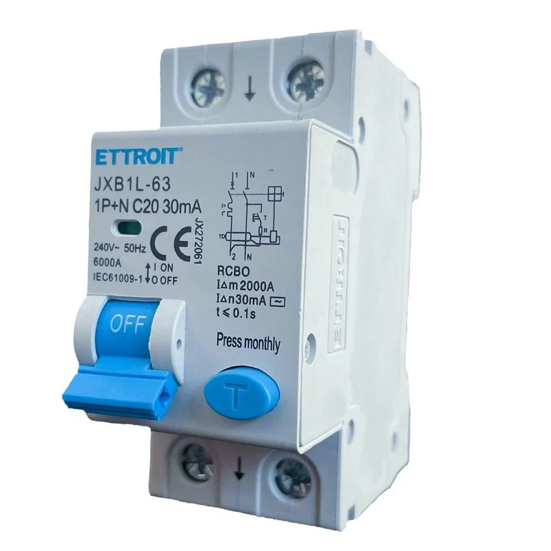 Interruttore Magnetotermico Differenziale 1P+N 20A 6KA 30mA 220V Occupa 2 Moduli DIN - Image 3