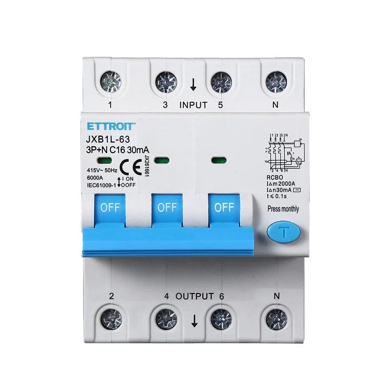 Interruttore Magnetotermico Differenziale 3P+N 16A 6KA 30mA 380V Occupa 4 Moduli DIN - Image 2