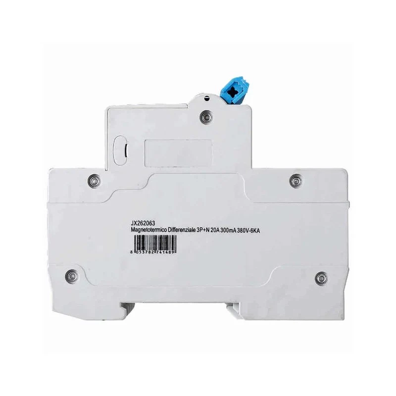 Interruttore Magnetotermico Differenziale 3P+N 20A 6KA 300mA 380V Occupa 4 Moduli DIN - Image 3