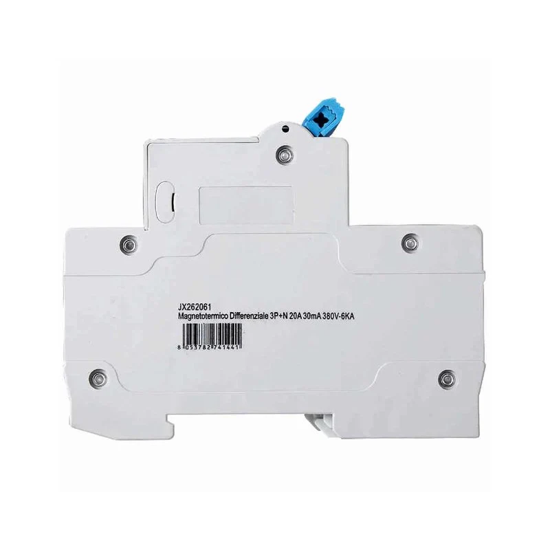 Interruttore Magnetotermico Differenziale 3P+N 20A 6KA 30mA 380V Occupa 4 Moduli DIN - Image 3