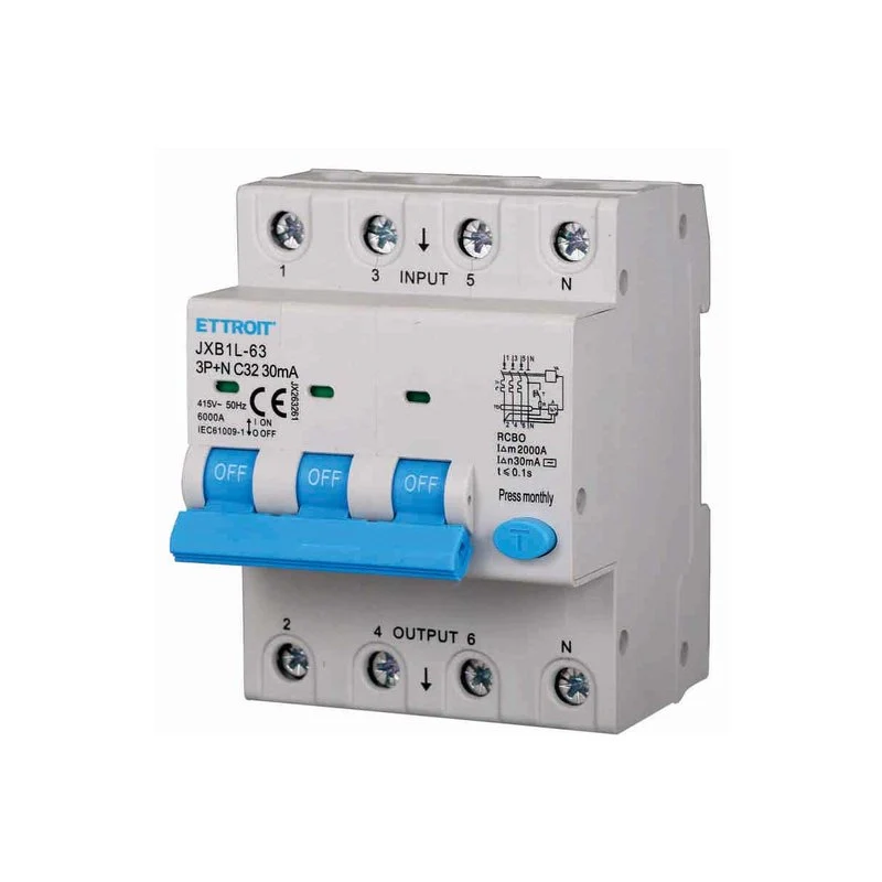 Interruttore Magnetotermico Differenziale 3P+N 32A 6KA 30mA 380V Occupa 4 Moduli DIN - Image 3