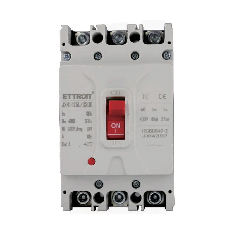 MCCB Interruttori Scatolati Magnetotermici 3P 22kA 80A AC 400V IP20 IEC60947-2