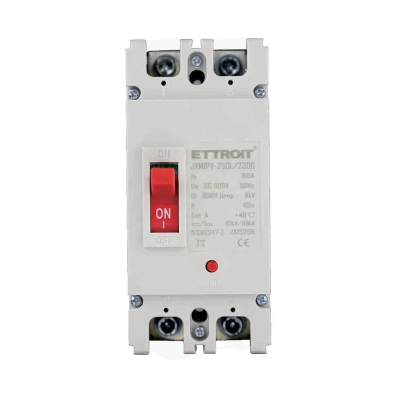 MCCB Interruttori Scatolati Magnetotermici DC Fotovoltaico 2P 10kA 160A DC 500V IP20 IEC60947-2