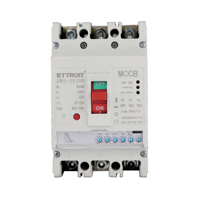 MCCB Interruttori Scatolati Magnetotermici Regolabile 3P  25kA Regolabile 63A-125A AC 400V IP20 IEC60947-2
