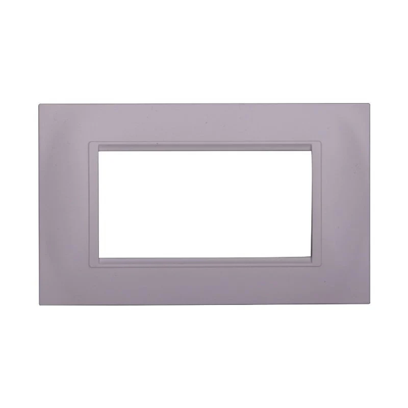 Placca Plastica Quadrata Serie Space 4P Colore Bianco Compatibile Con Bticino Living Light