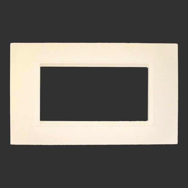 Placca Plastica Quadrata Serie Space 4P Colore Sabbia Compatibile Con Bticino Living Light