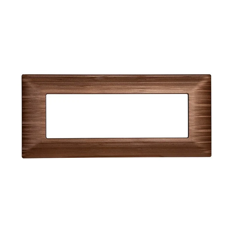 Placca Plastica Serie Solar 3P Colore Bronzo Satinato Compatibile Con Bticino Matix