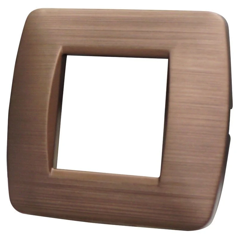 Placca Plastica Serie Space 2P Colore Bronzo Satinato Compatibile Con Bticino Living Light - Image 2