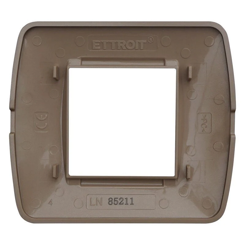 Placca Plastica Serie Space 2P Colore Oro Satinato Compatibile Con Bticino Living Light - Image 3