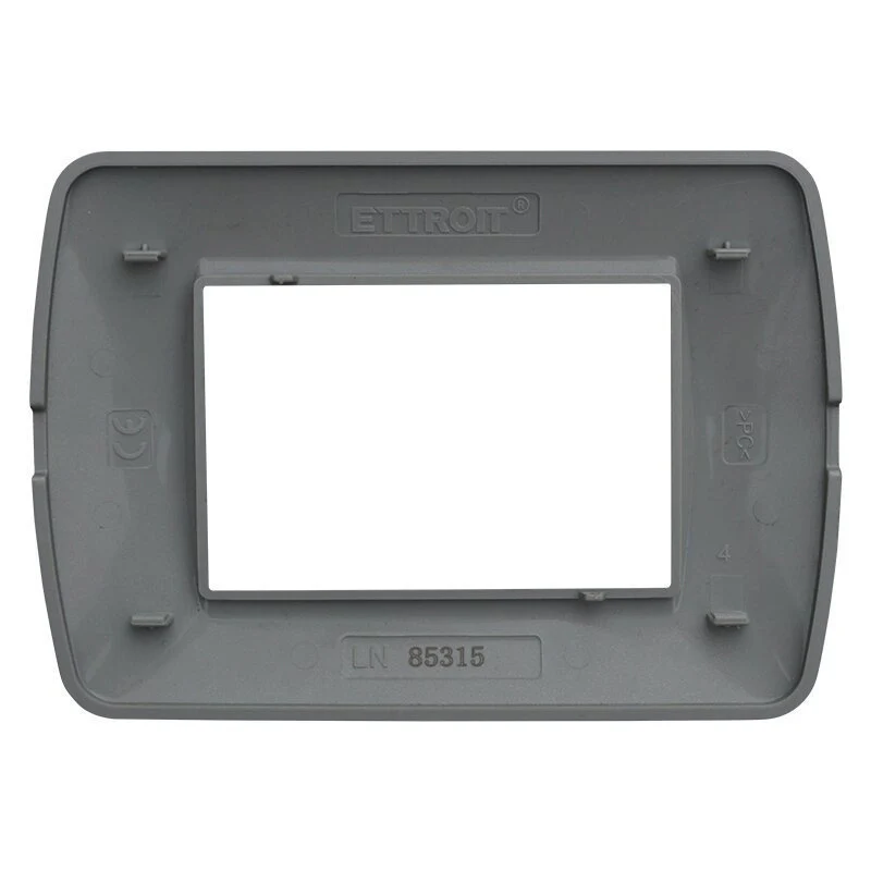 Placca Plastica Serie Space 3P Colore Silver Satinato Compatibile Con Bticino Living Light - Image 2