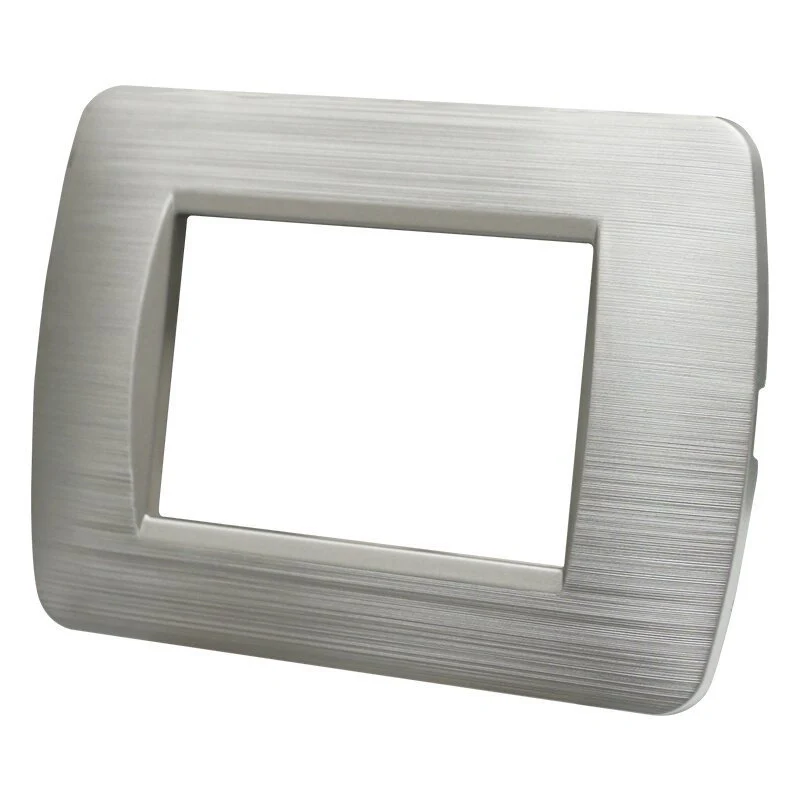 Placca Plastica Serie Space 3P Colore Silver Satinato Compatibile Con Bticino Living Light - Image 3