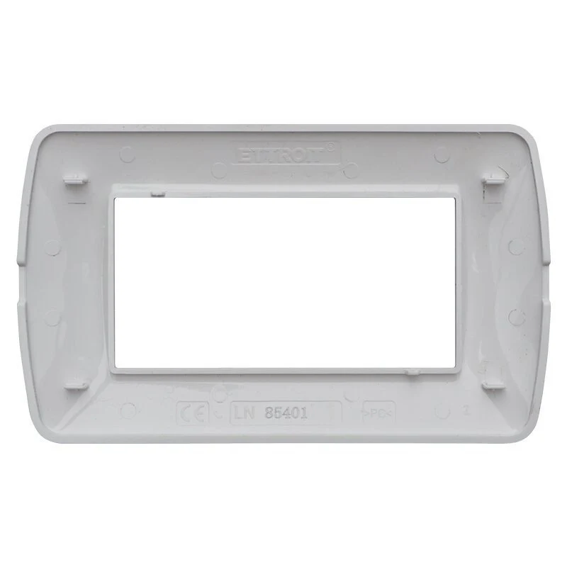 Placca Plastica Serie Space 4P Colore Bianco Satinato Compatibile Con Bticino Living Light - Image 3