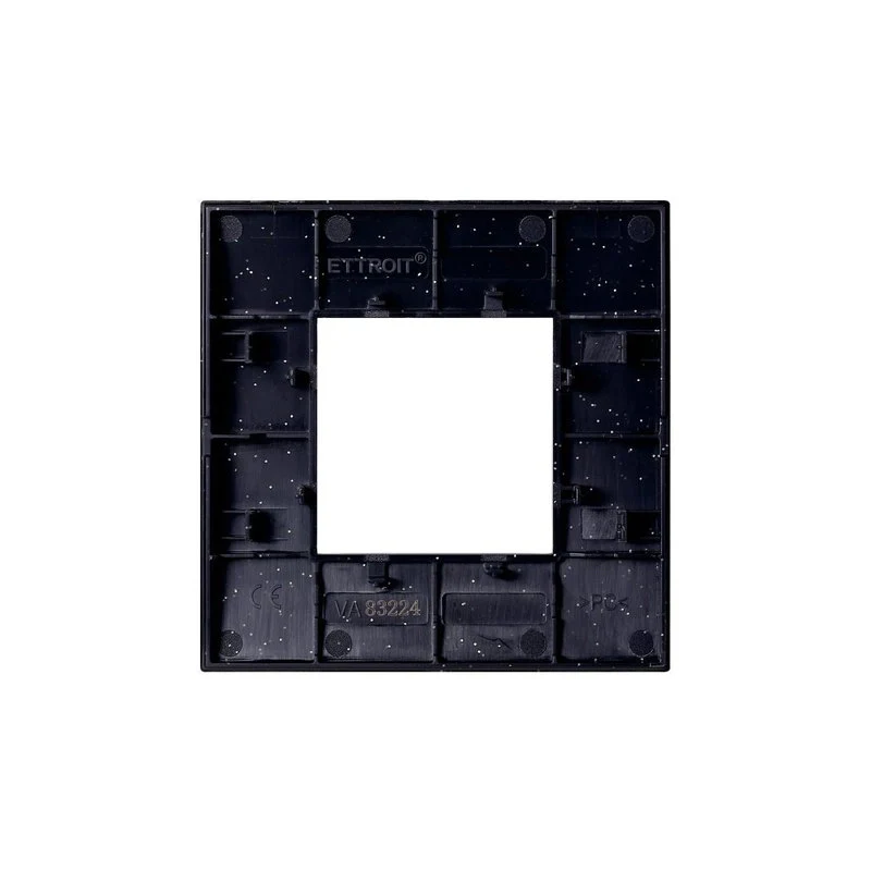 Placca Plastica Serie Venus 2P Colore Nero Brillante Compatibile Con Vimar Arke - Image 2