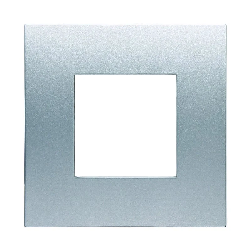 Placca Plastica Serie Venus 2P Colore Silver Compatibile Con Vimar Arke