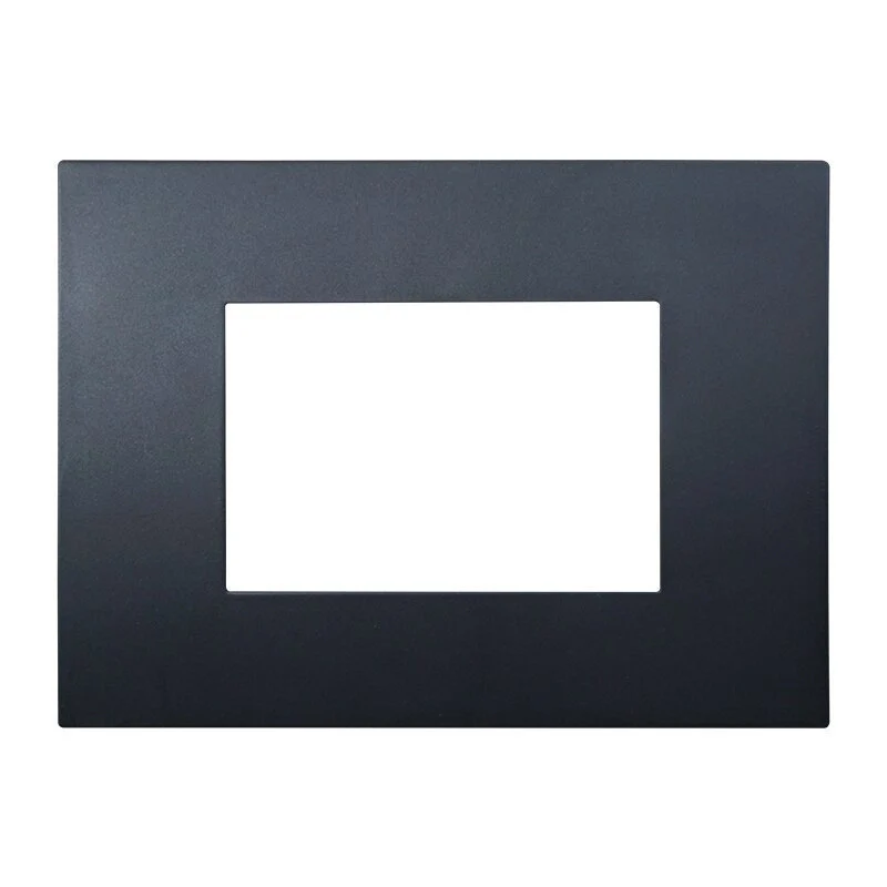 Placca Plastica Serie Venus 3P Colore Nero Compatibile Con Vimar Arke - Image 3