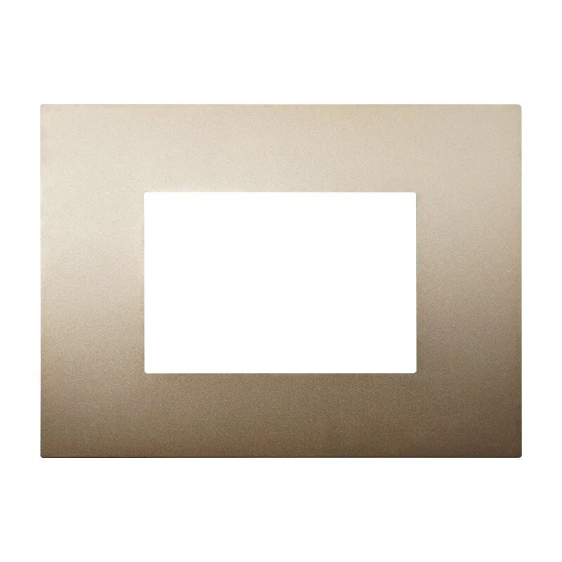 Placca Plastica Serie Venus 3P Colore Oro Compatibile Con Vimar Arke