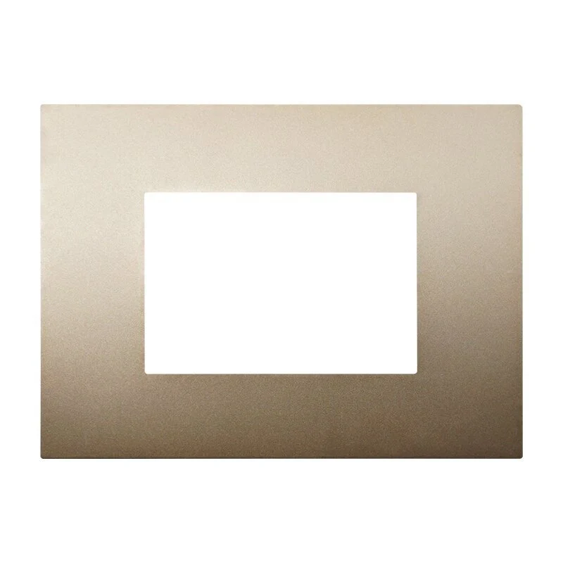 Placca Plastica Serie Venus 3P Colore Oro Compatibile Con Vimar Arke - Image 2
