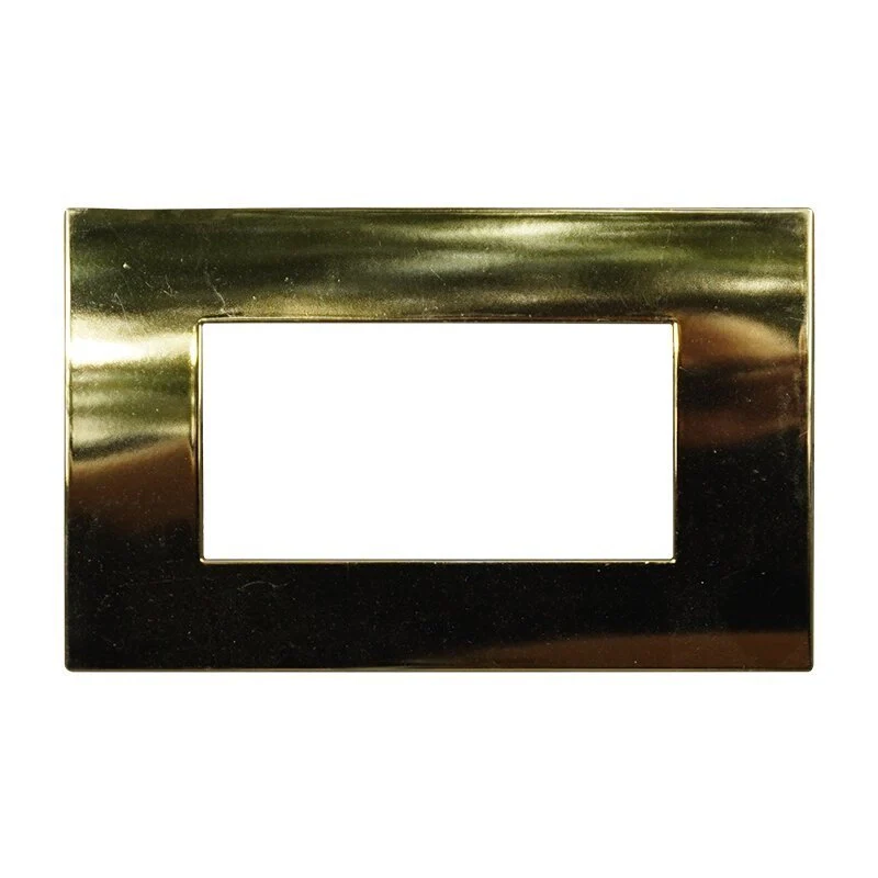 Placca Plastica Serie Venus 4P Colore Oro Lucido Compatibile Con Vimar Arke